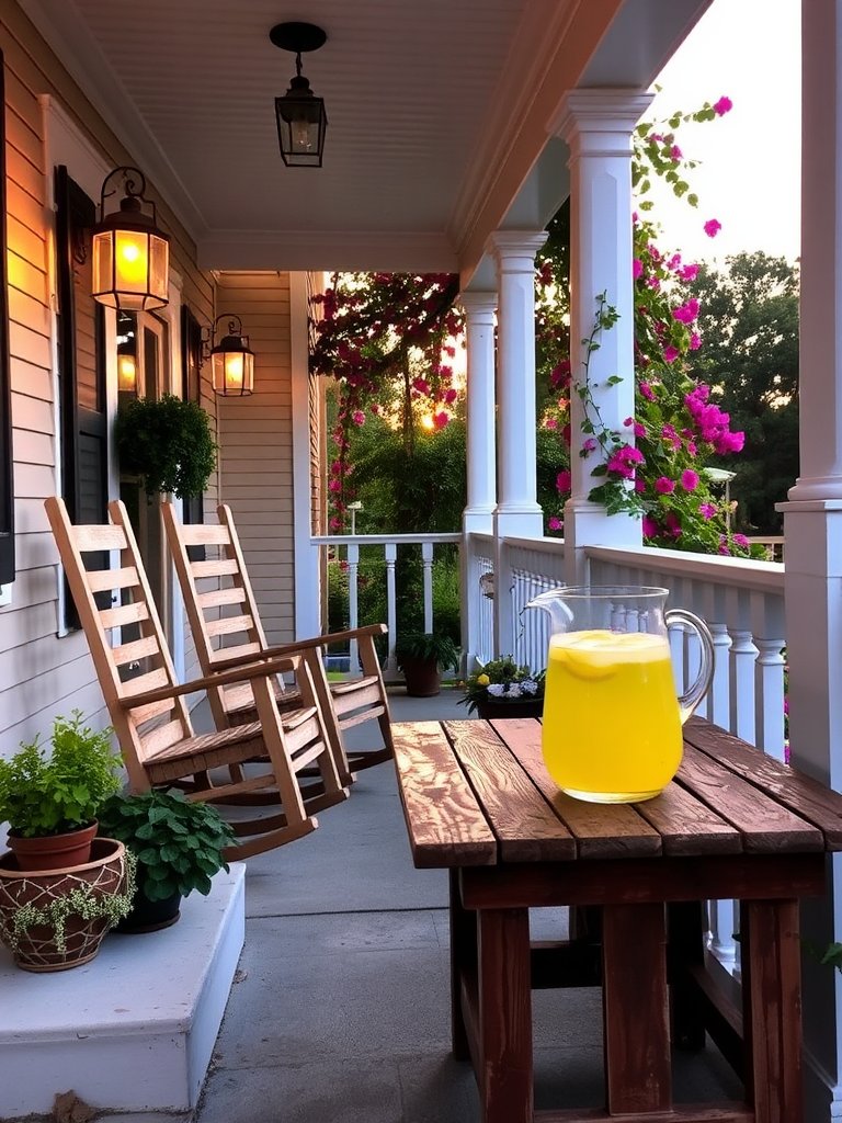 Porch Bliss At Dusk