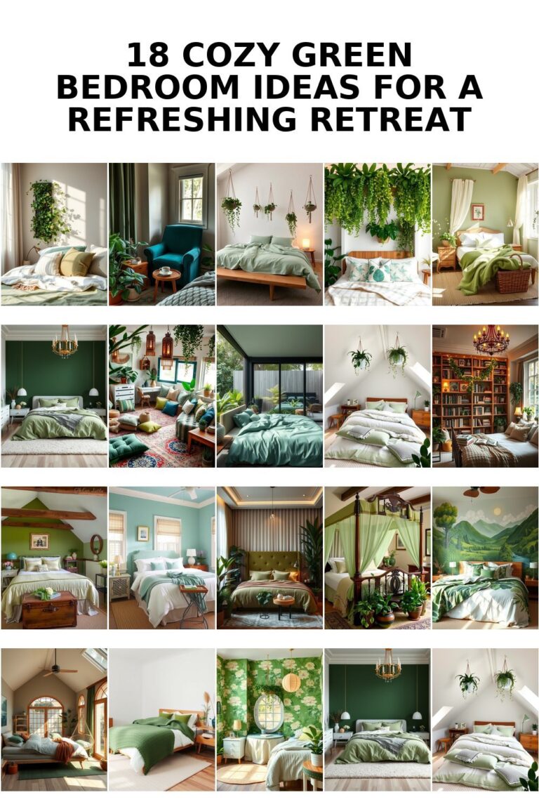 18 Cozy Green Bedroom Ideas for a Refreshing Retreat