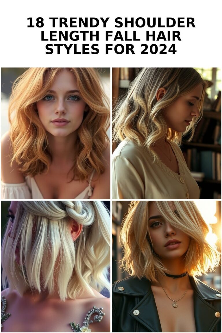 18 Fall Hair Trends 2024 Shoulder Length Styles in Blonde, Red, Brunette