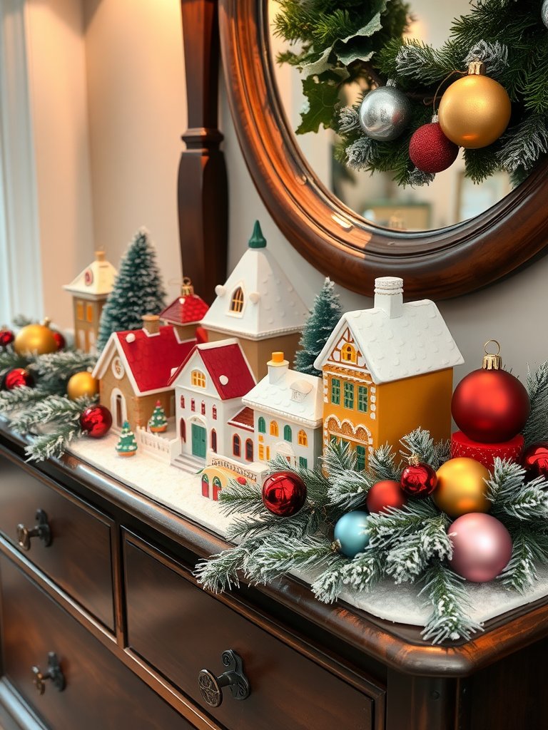 Charming Holiday Village Display