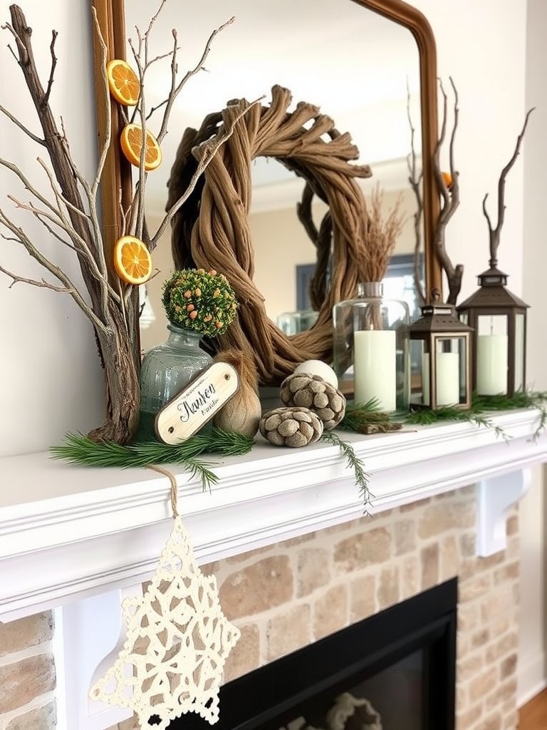 Natural Elegance For Your Mantle