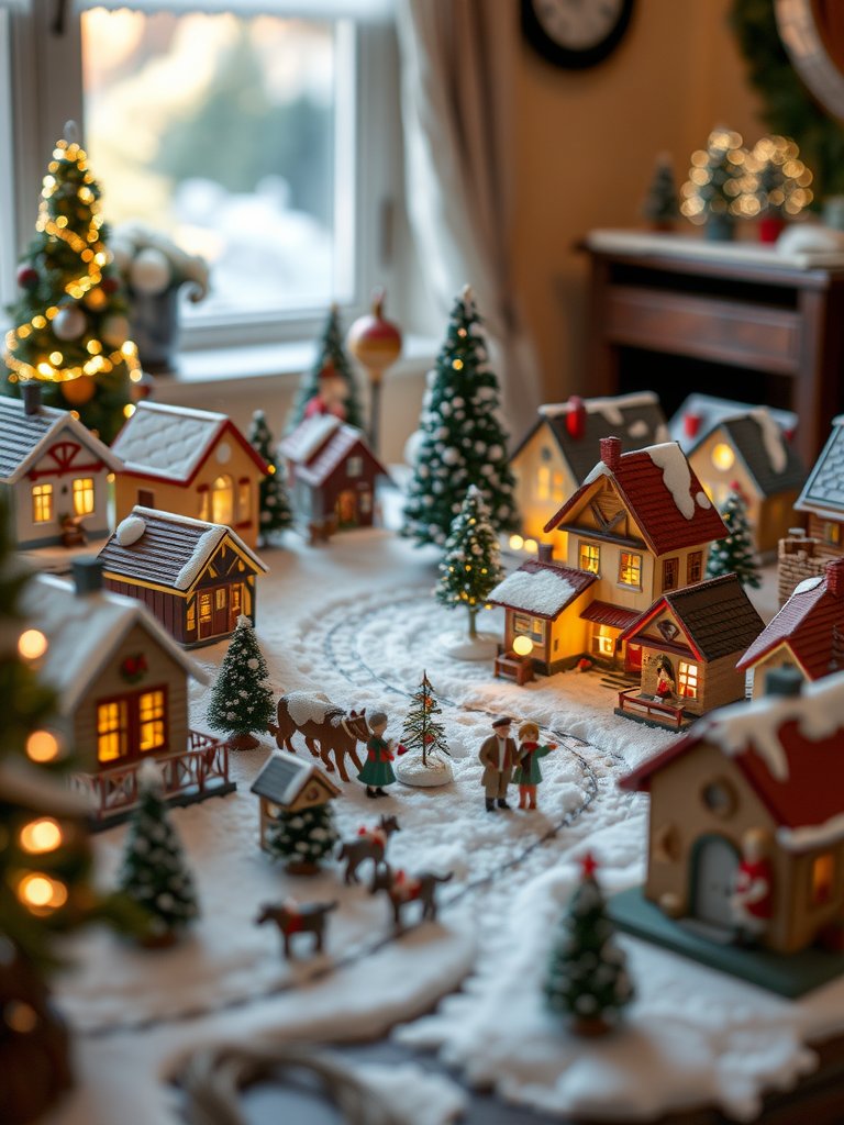 Enchanting Holiday Village Scene