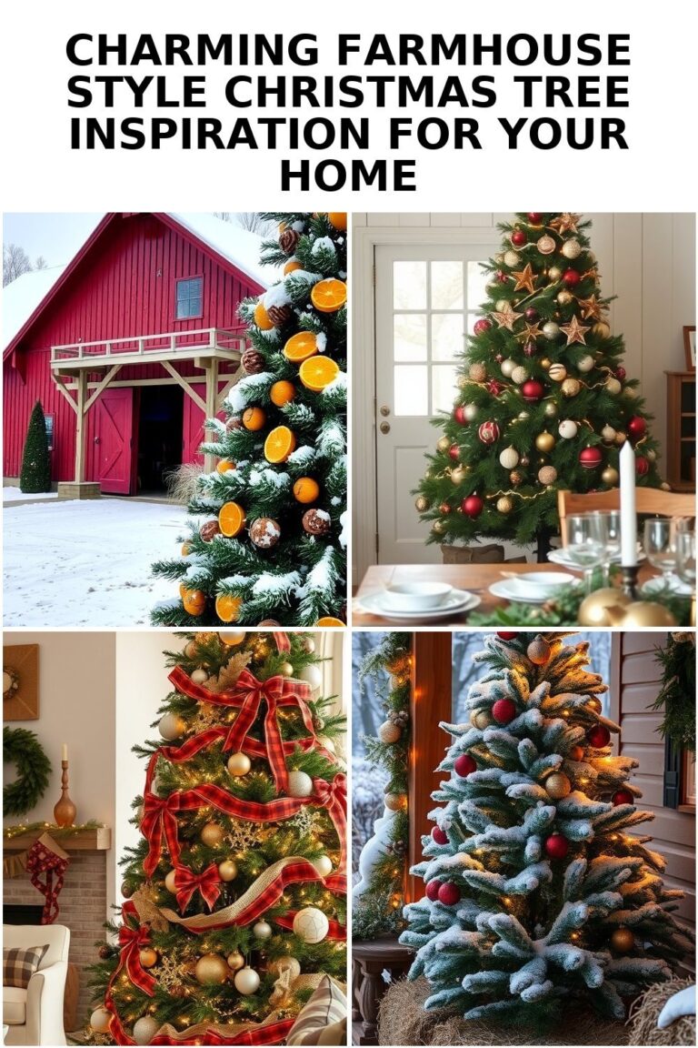 Charming Farmhouse Style Christmas Tree Inspirations