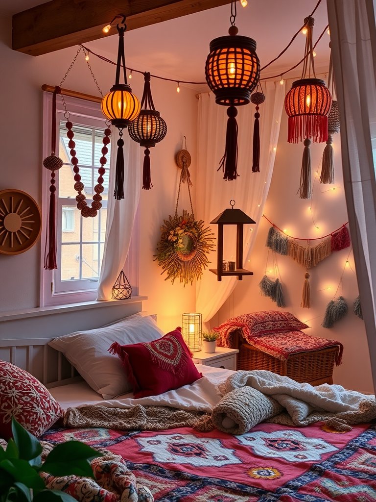 Boho Charm Under Twinkling Lights