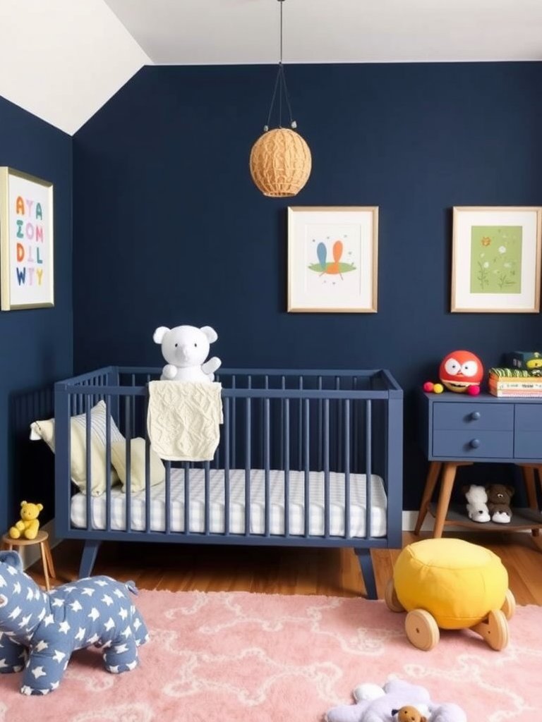 Joyful Navy Nursery Vibes