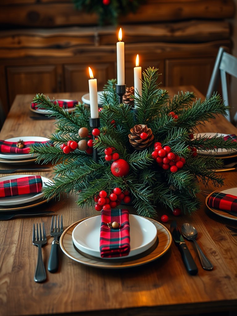 Cozy Christmas Table Setting