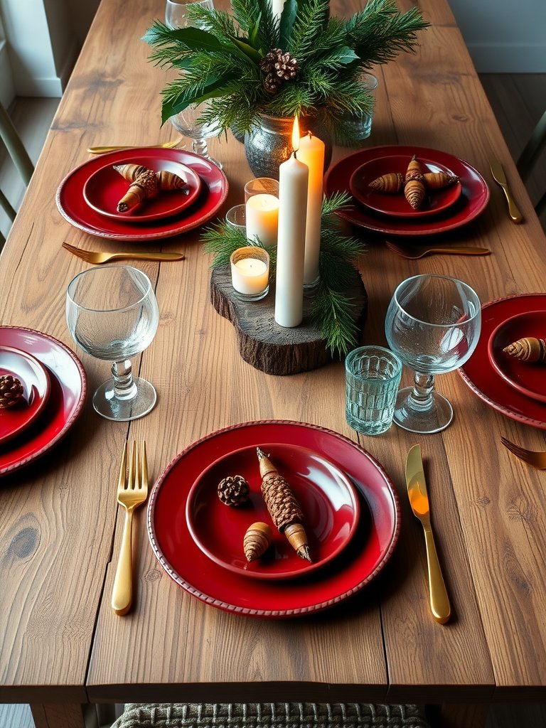 Cozy Christmas Table Setting