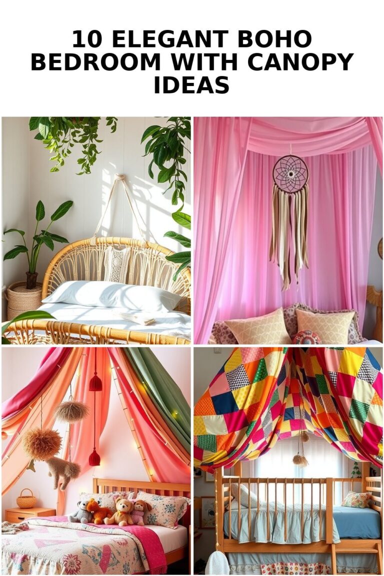 10 Dreamy Boho Bedroom with Canopy Ideas