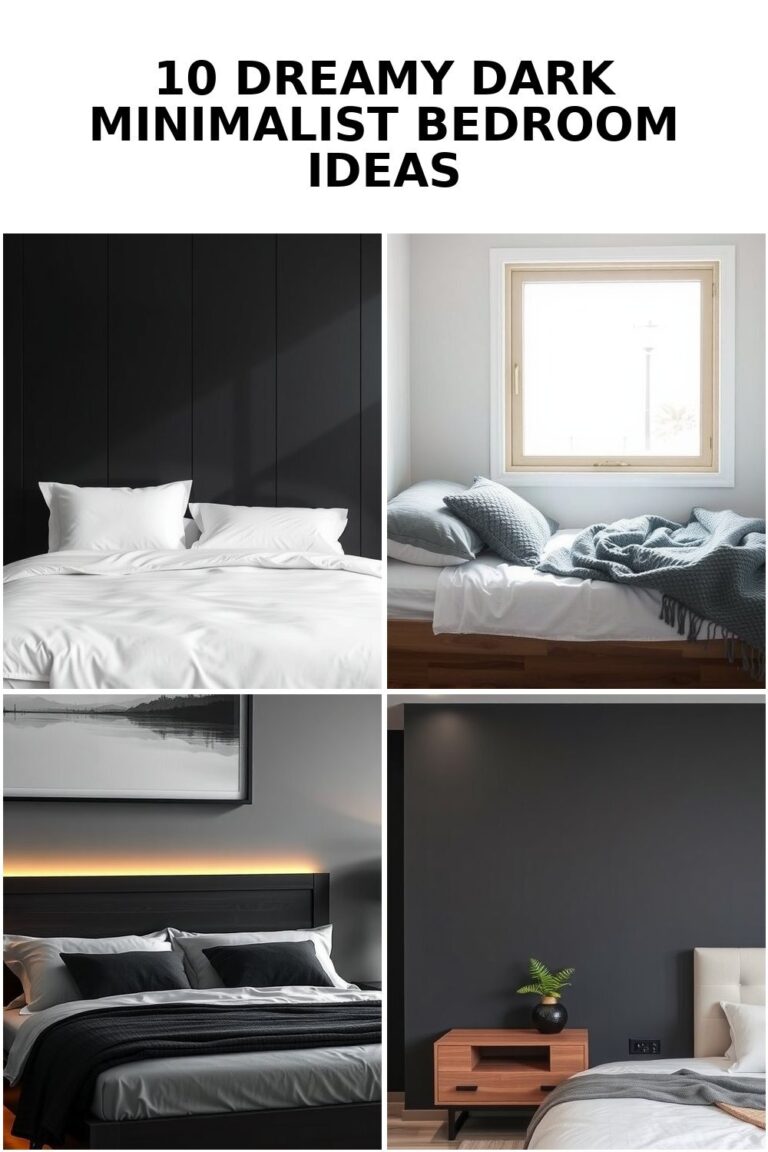 10 Charming Dark Minimalist Bedroom Ideas