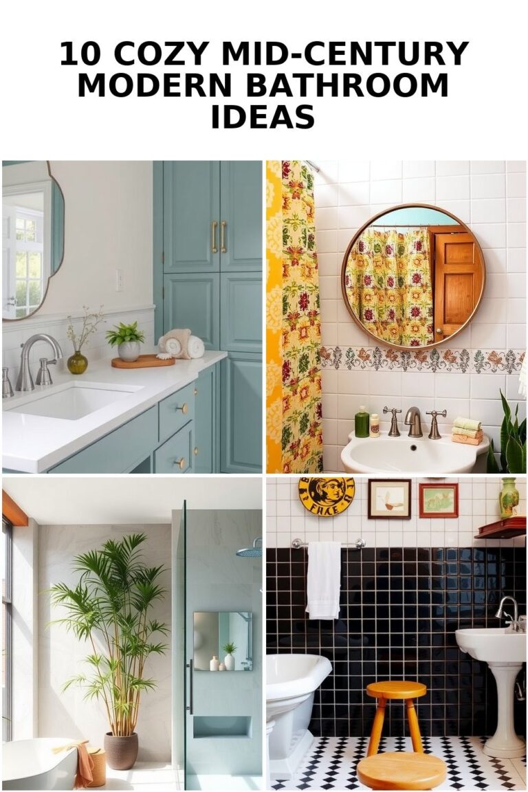 10 Festive Mid-Century Modern Bathroom Ideas