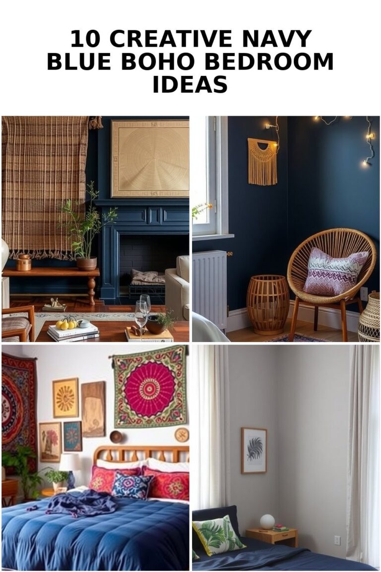 10 Festive Navy Blue Boho Bedroom Ideas