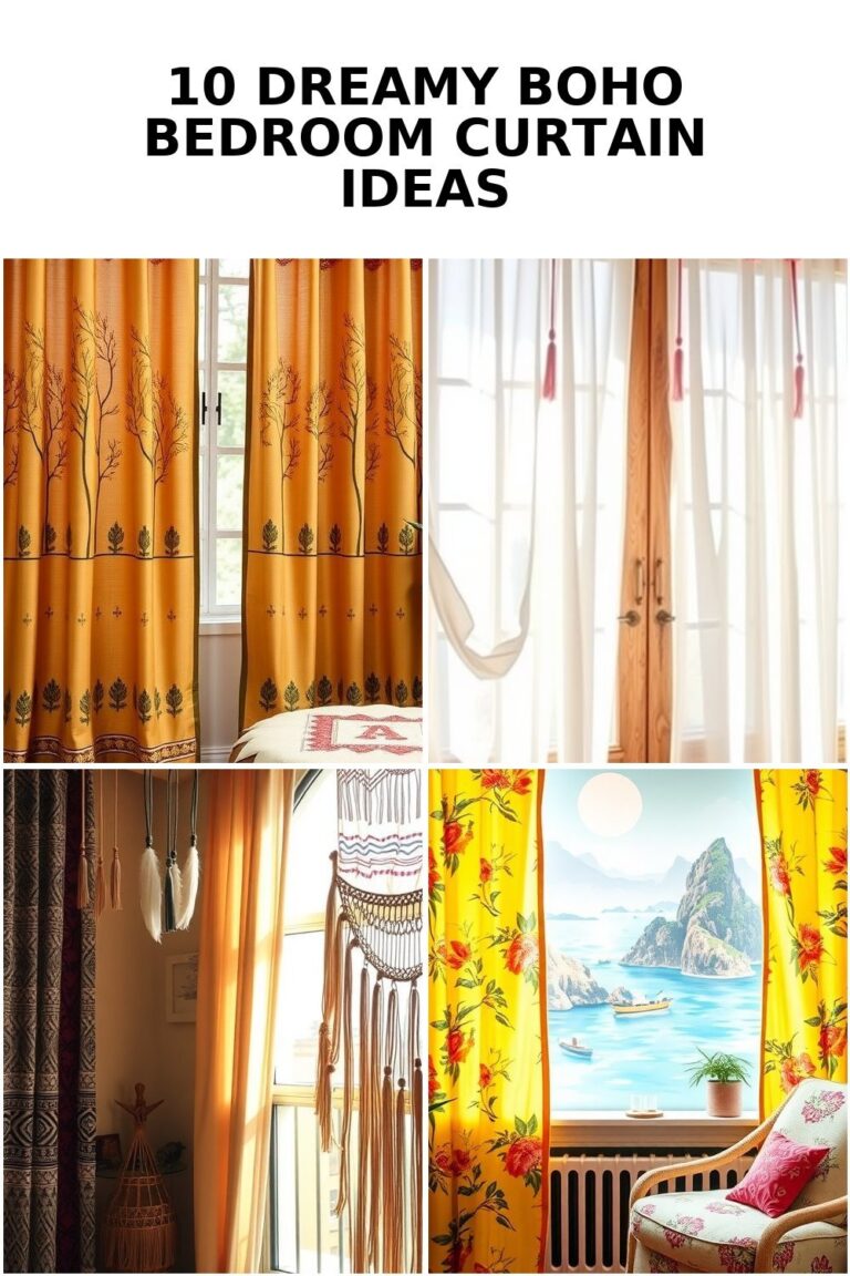 10 Charming Boho Bedroom Curtain Ideas