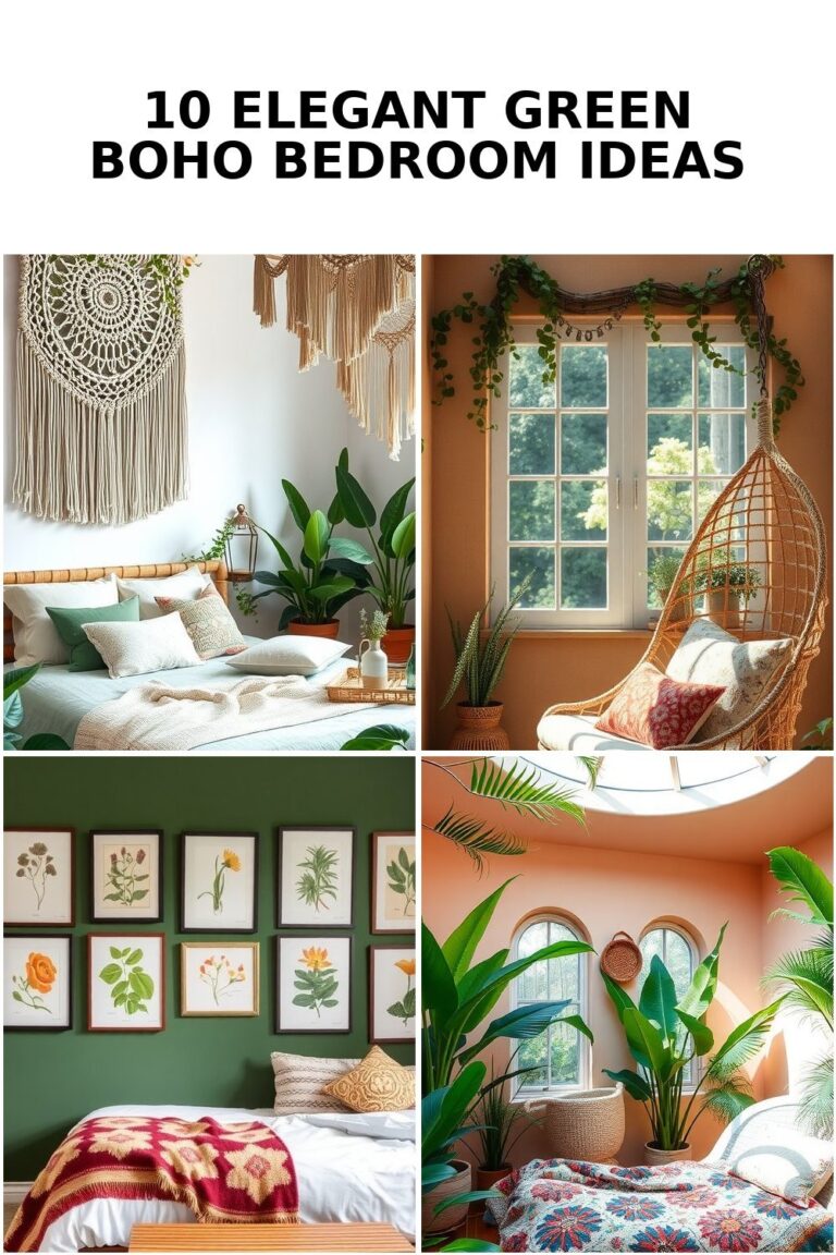 10 Creative Green Boho Bedroom Ideas