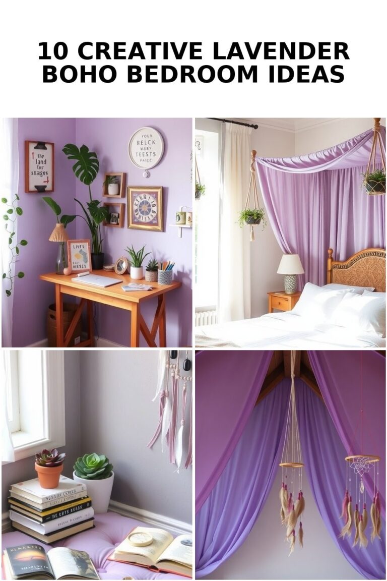 10 Elegant lavender Boho Bedroom Ideas