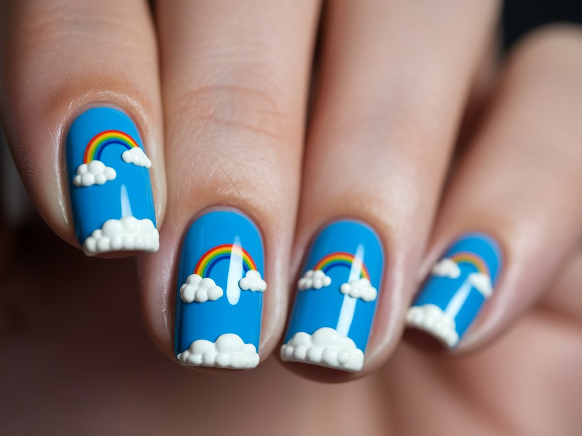 Cloud Nine Nail Art