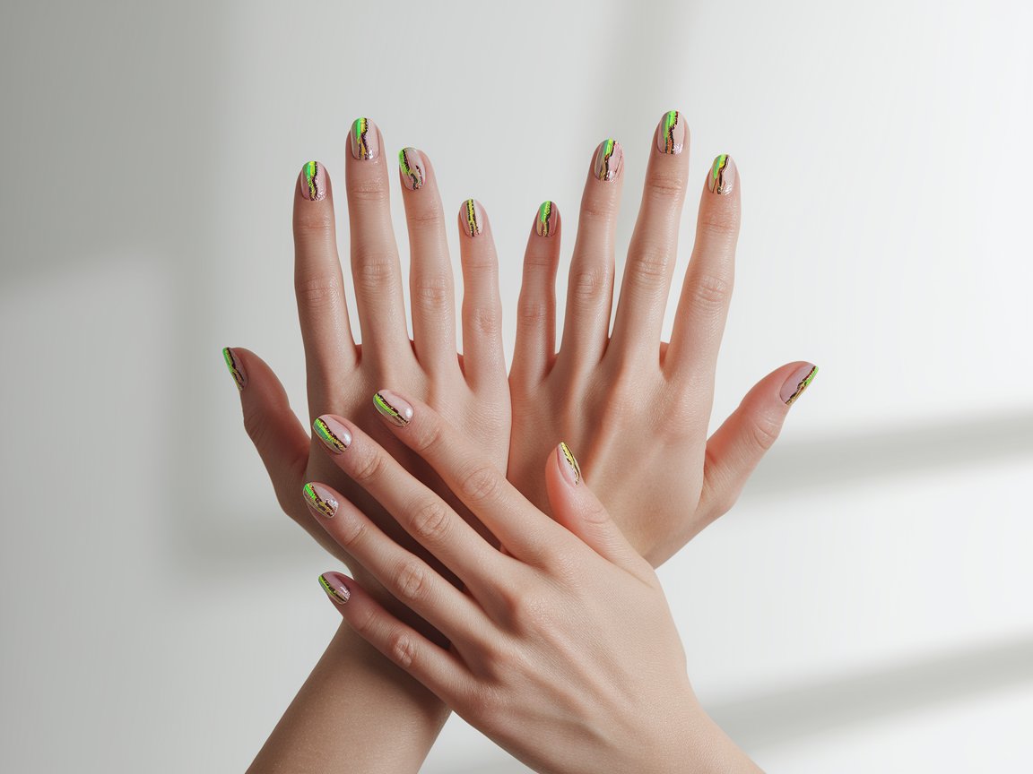 Neon Whimsy Meets Bare Elegance