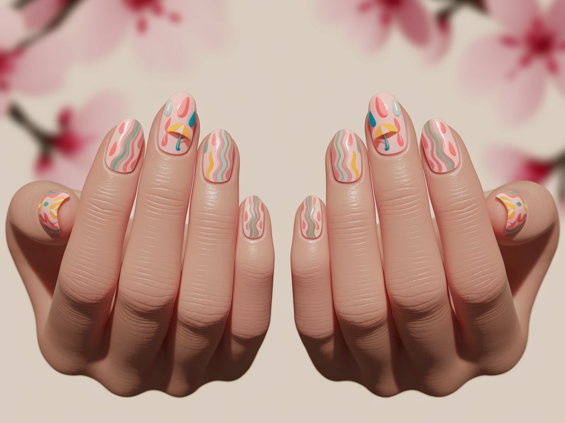 Rainy Day Nail Art Fun