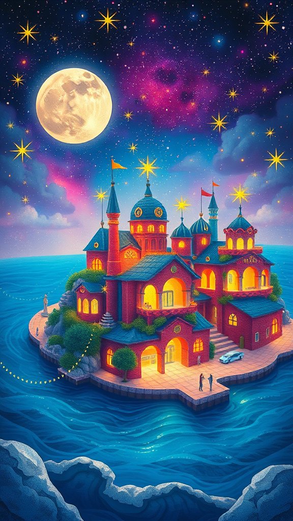 Moonlit Starry Skyline