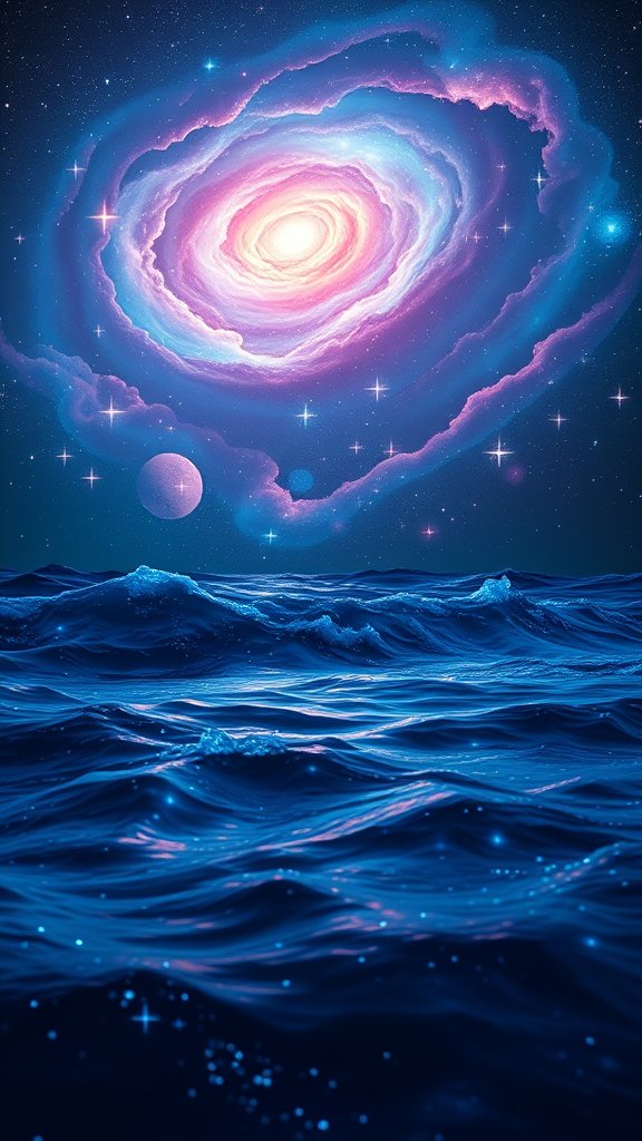 Celestial Night By The Shore