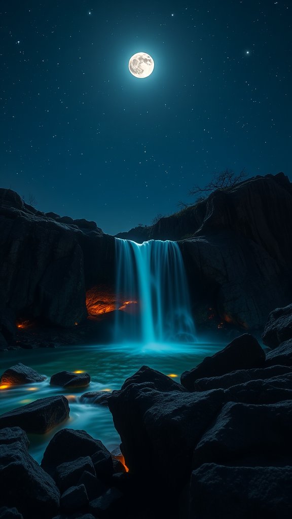Stargaze By The Waterfall