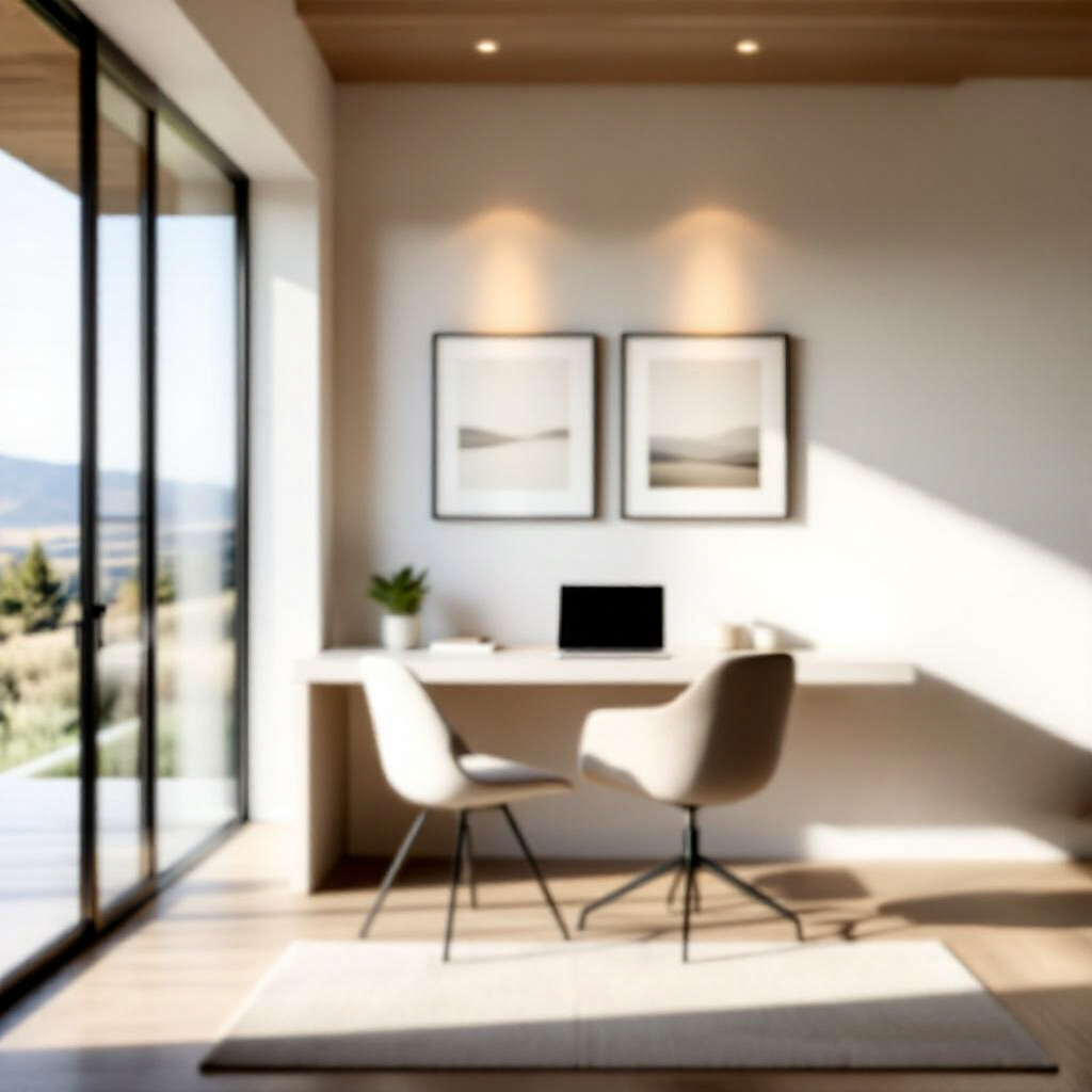 A Workspace Nestled in Minimalist Harmony