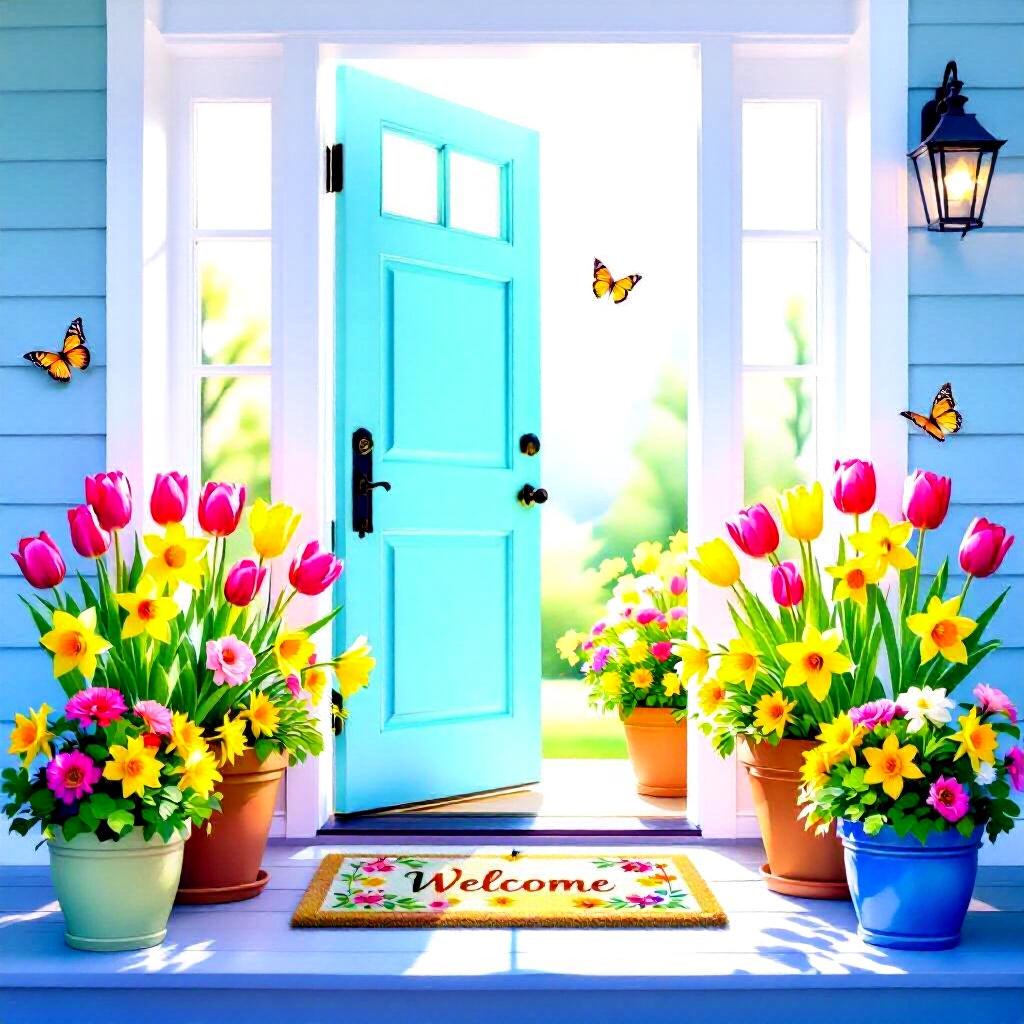 Blossoming Welcome: Spring's Vibrant Touch