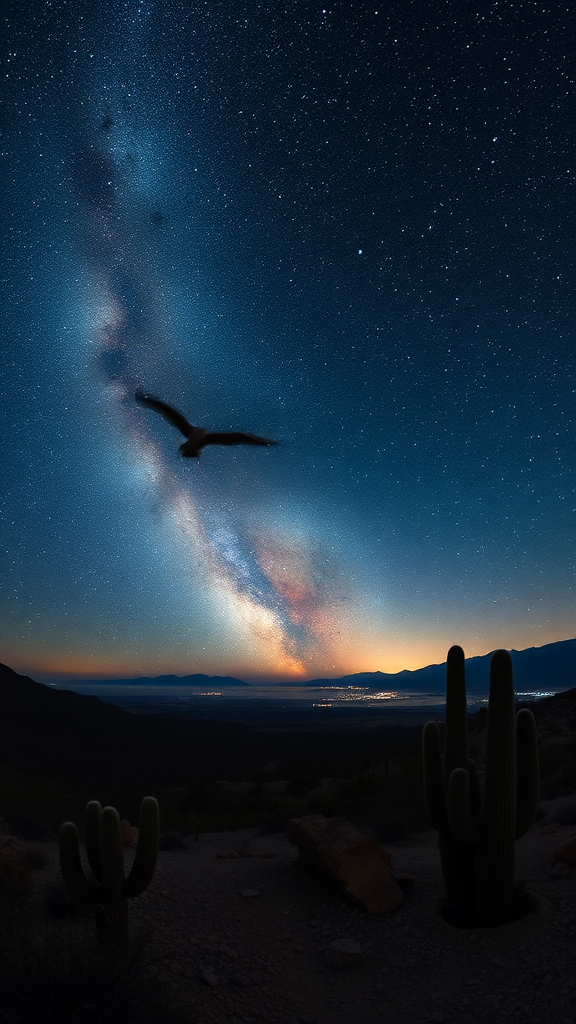 Celestial Serenade: Desert Dreams Under Stars