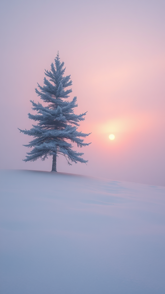 Dawn's Gentle Blanket of Snow