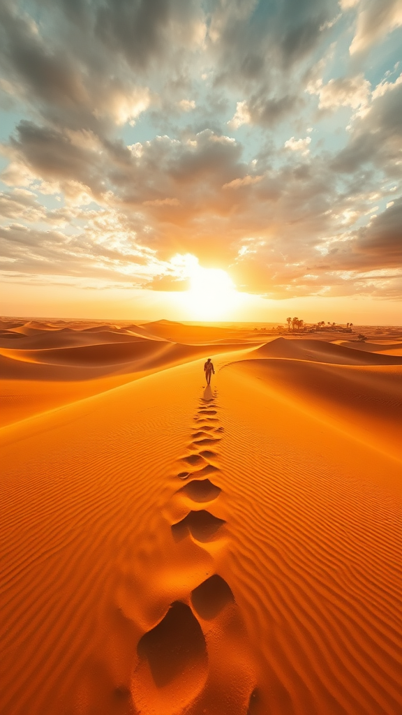 Desert Dunes: Golden Hour's Embrace