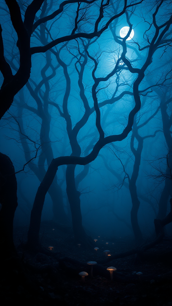 Enchanted Nightfall in the Twisted Grove