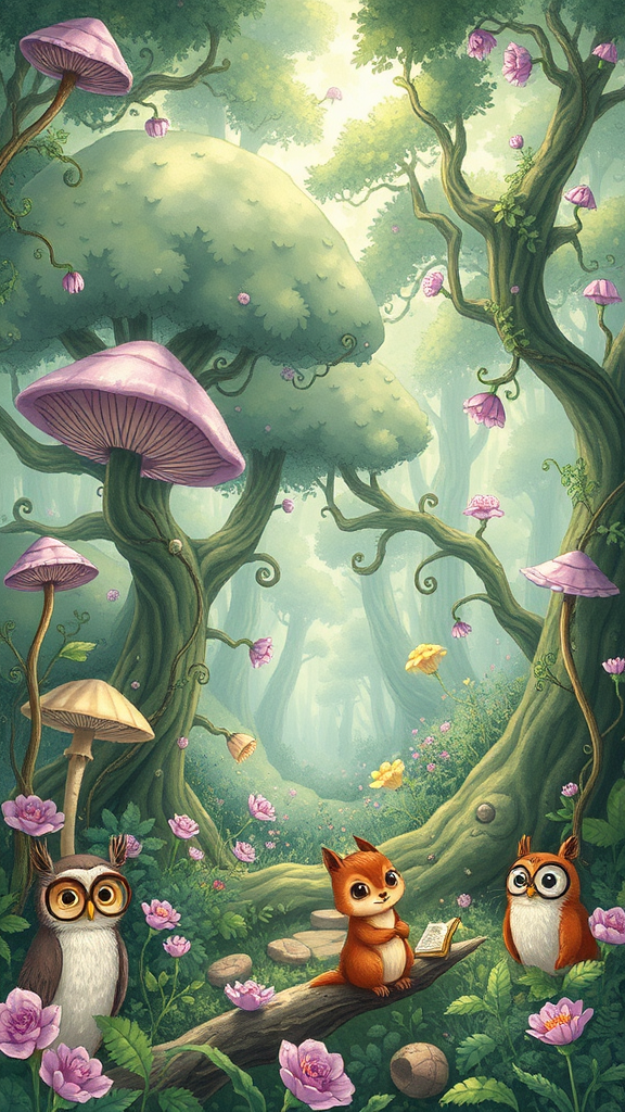 Enchanted Whimsy: Forest Creatures Unite