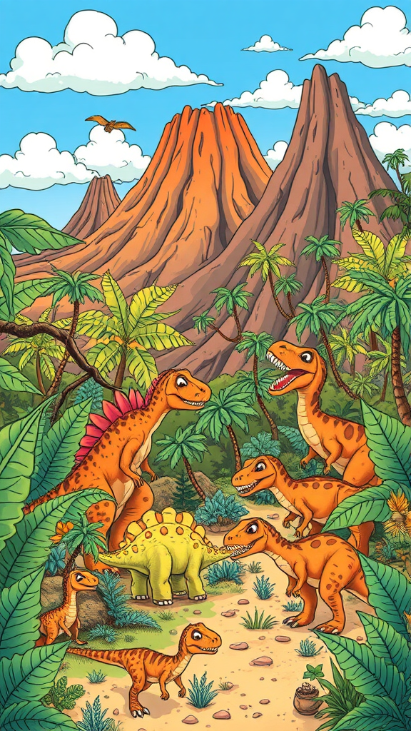 Jurassic Joyride: Dinosaurs in Harmony