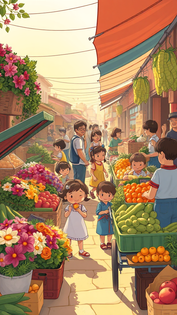 Market Whimsy: A Colorful Bounty