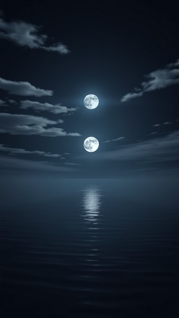 Moonlit Tranquility: Reflections on Still Waters