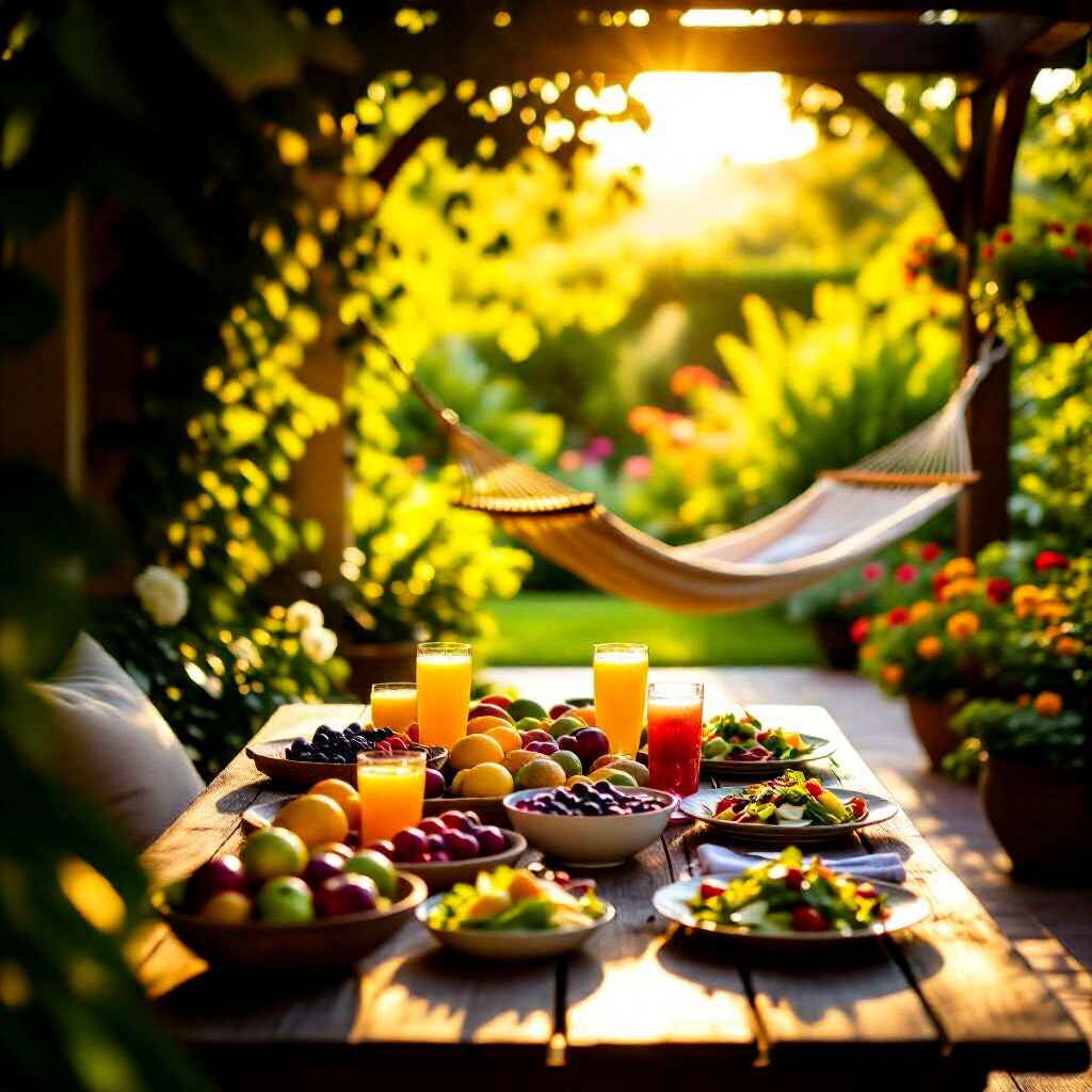 Sunlit Serenity: Summer's Patio Bliss