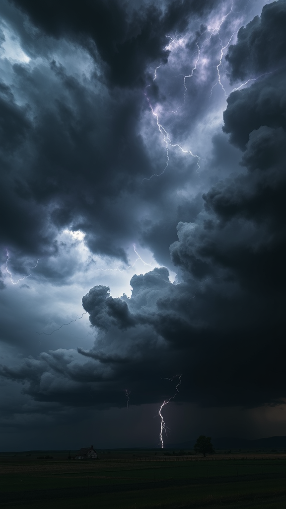 Tempest's Prelude: Nature's Electric Canvas