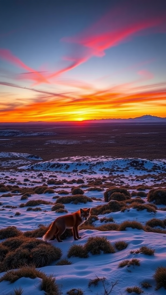 Twilight's Embrace on Frozen Tundra