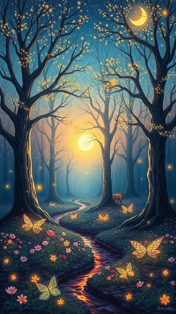 Twilight's Glow in a Magical Realm