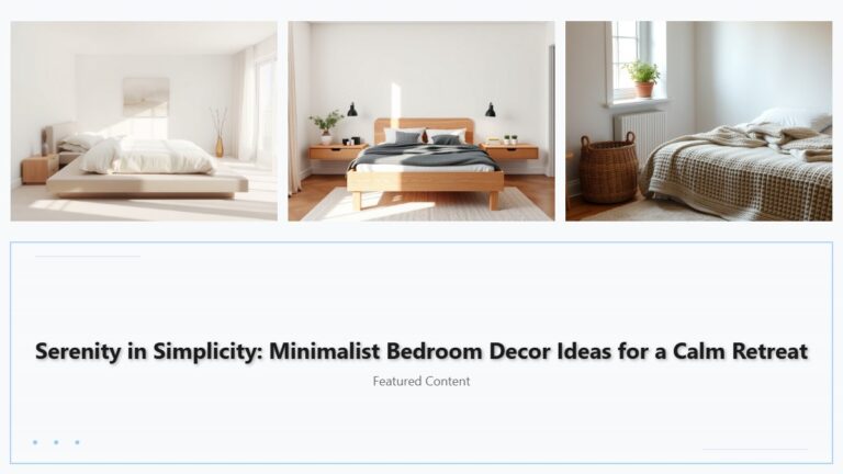 Serenity in Simplicity: Minimalist Bedroom Decor Ideas for a Calm Retreat