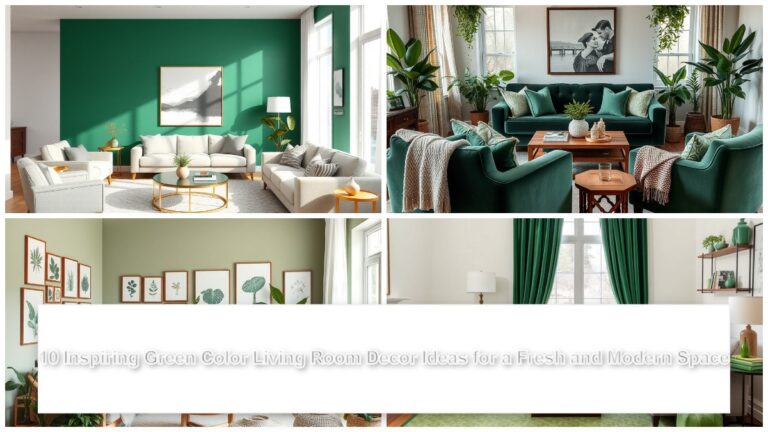 10 Inspiring Green Color Living Room Decor Ideas for a Fresh and Modern Space