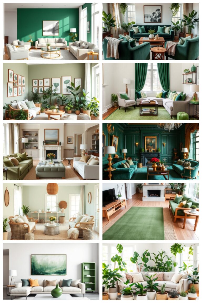10 Inspiring Green Color Living Room Decor Ideas for a Fresh and Modern Space