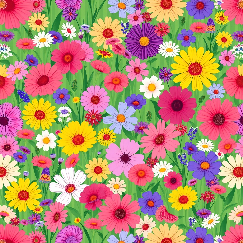 Wildflower Meadow Pattern 1 Pattern Preview