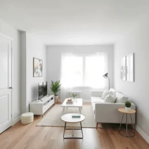 Read more about the article 29 Smart Layout Ideas for a Minimalist Small Apartment Living Room