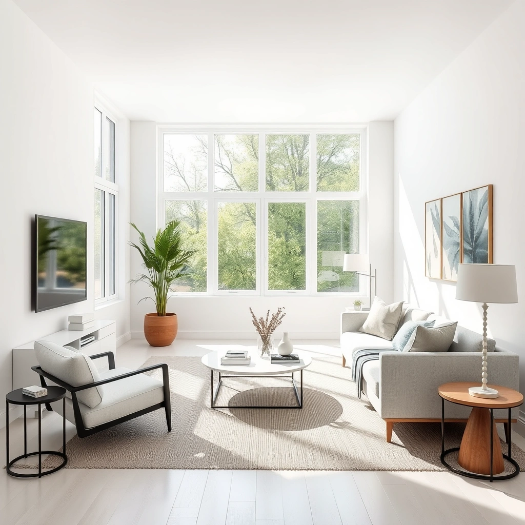 You are currently viewing 23 All White Minimalist Living Room Inspiration Ideas