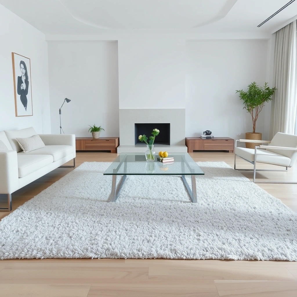 You are currently viewing 22 Minimalist Living Room Rug Placement Tips