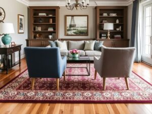 Read more about the article 20 Patterned Living Room Rug Placement Tips