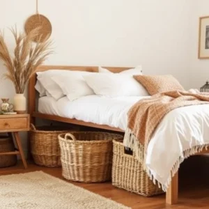 Read more about the article 24 Bohemian Bedroom Storage Ideas with Woven Baskets