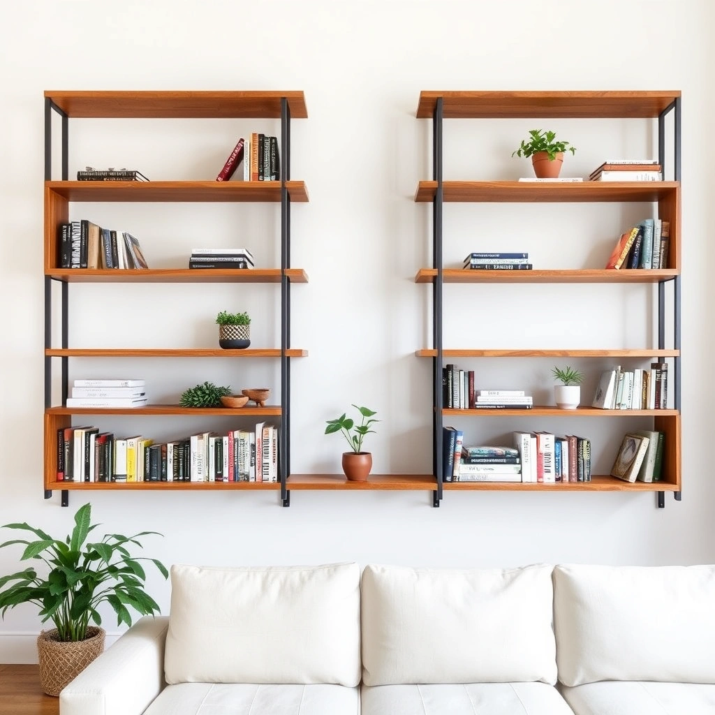 Read more about the article 23 Minimalist Living Room Built-In Shelving Ideas
