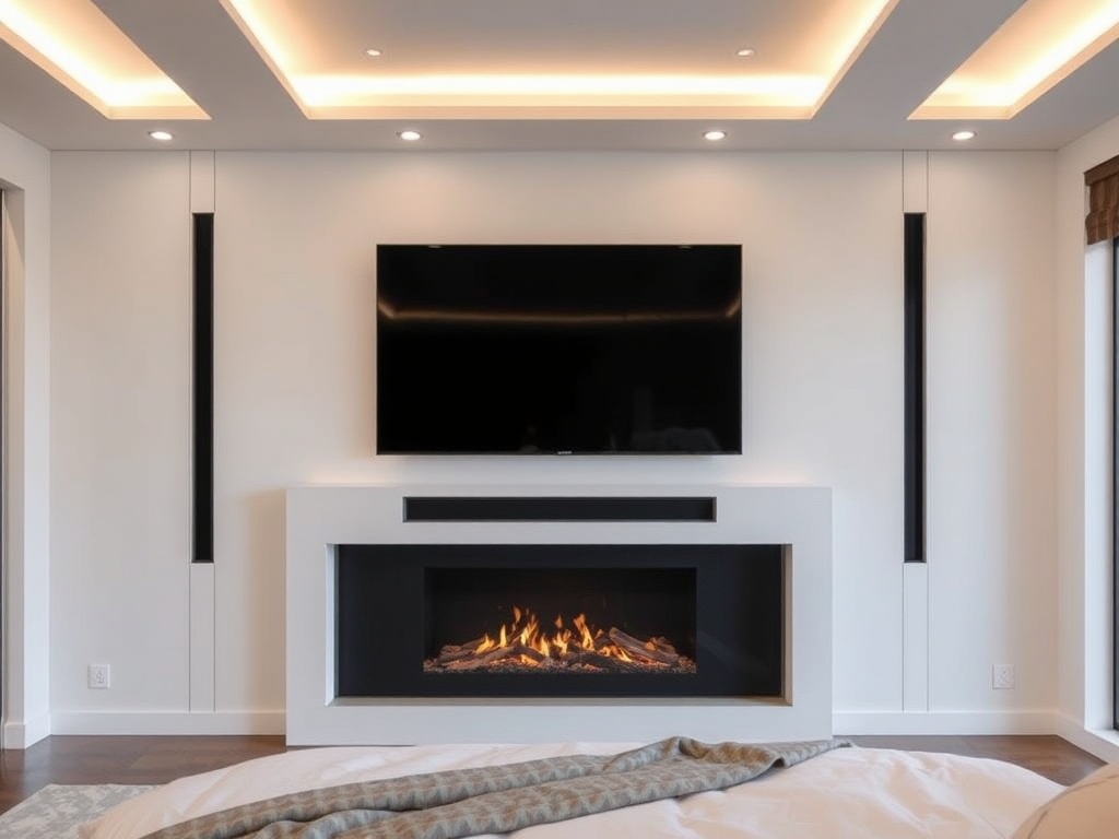 Read more about the article 27 Bedroom Fireplace Decor Ideas with TV Integration