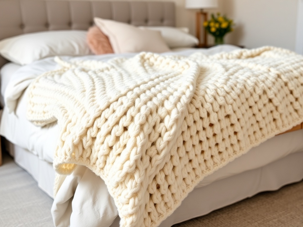Read more about the article 21 Cozy Bedroom Ideas with Chunky Knit Blankets